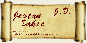 Jevtan Dakić vizit kartica